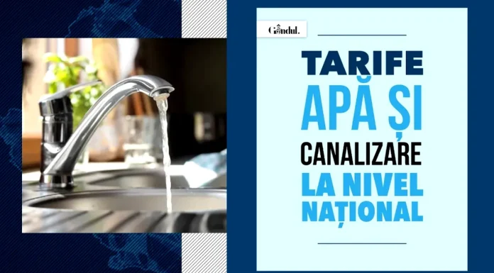 TOP 3 tarife apă potabilă și canalizare în România, în luna mai 2026. Unde sunt cele mai mari/mici prețuri