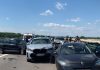 Carambol pe autostrada A3 spre București: nouă mașini implicate în trei accidente separate