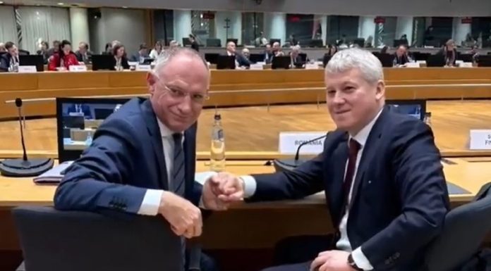 Cătălin Predoiu și ministrul de Interne al Austriei, Gerhard Karner, declarații comune la Constanța despre securitatea frontierei maritime a UE