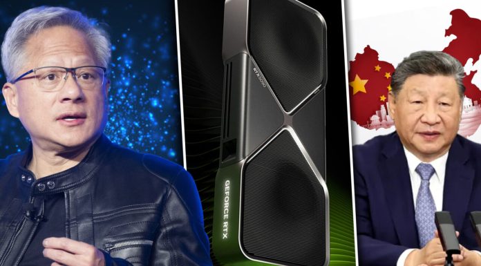 China a interzis o placă video a companiei Nvidia chiar în timpul vizitei lui Jensen Huang