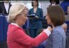 Maia Sandu, decorată cu Ordinul de Merit European alături de Angela Merkel și Volodimir Zelenski: „Moldovenii au câștigat această distincție”