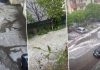 Vijelii violente cu grindină în Cluj. Pământul s-a acoperit de gheață. Imaginile dezastrului