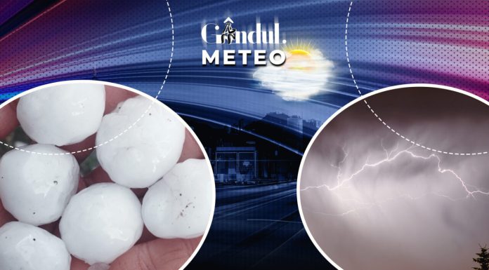 Avertisment al meteorologilor. Ploi torențiale, vânt, descărcări electrice și grindină în mai multe zone ale țării. ANM, informații de ultimă oră pentru Gândul