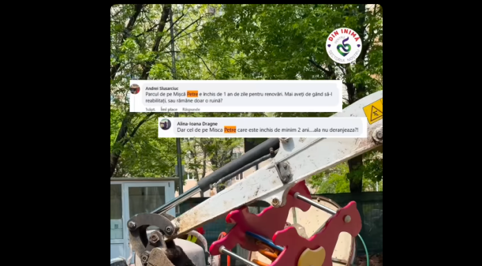(P)Se reabilitează Parcul „Mişcă Petre”. Vor fi înlocuiţi 200 mp de pavaj