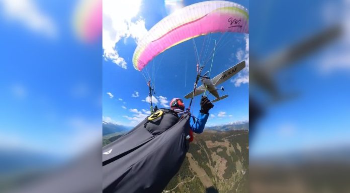 O parapantistă din Austria a supraviețuit miraculos după ce a fost lovită de un avion de mici dimensiuni | VIDEO