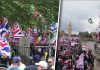 Tensiuni la Londra: zeci de mii de naționaliști cu steagurile Uniunii și activiștii pro-Palestina protestează separat. Poliția a intervenit în forță