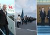 Putin a avut parte de o ceremonie specială la sosirea în Astana. Avioanele de vânătoare din Kazahstan l-au escortat pe tot parcursul drumului