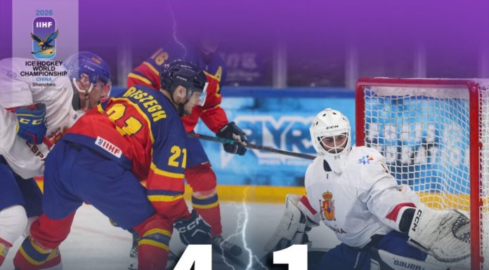 România obține o victorie clară cu Spania la Campionatul Mondial de hochei pe gheață Divizia I/B și se menține în lupta pentru revenirea în eșalonul secund valoric