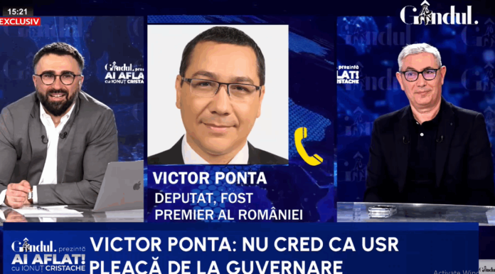 Ponta: Bolojan va rămâne în istorie ca un om capturat de o grupare teroristă, USR