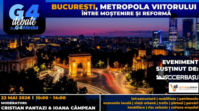 Ciprian Ciucu va participa la dezbaterea „București — Metropola viitorului, între istorie și reformă”, găzduită de G4Media