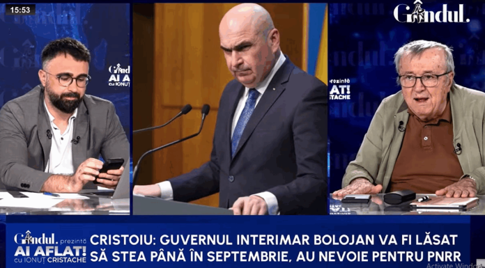 Avertismentul lui Cristoiu: Bolojan va sta până în septembrie/Asta-i misiunea, să facă dezastru cu PNRR