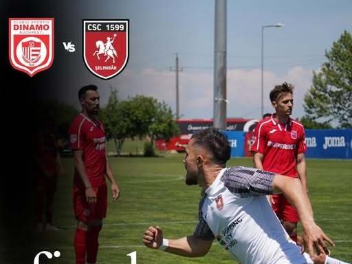 CS Dinamo a remizat cu CSC Şelimbăr, scor 1-1, în turul barajului de menţinere în Liga 2