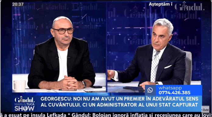 Călin Georgescu: „Atunci când trăiești pe datorie și-ți vinzi bucată cu bucată țara, nu te mai cucerește nimeni militar, ci te cumpără”
