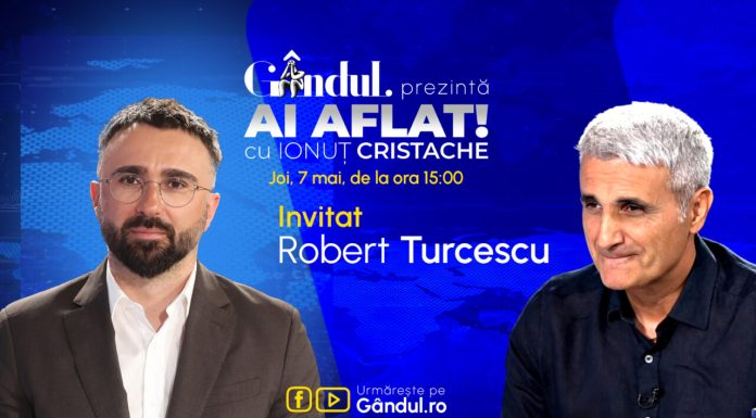 „Ai Aflat! cu Ionuț Cristache” începe joi, 7 mai, de la ora 15.00, live pe Gândul. Invitat: Robert Turcescu