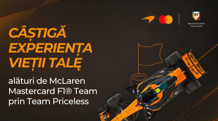 Banca Transilvania au lansat quiz-ul Team Priceless pentru fanii McLaren Mastercard. Doi câștigători merg la Formula 1 în Austria