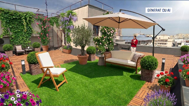 Balconul de bloc, transformat cu inteligența artificială în grădină de revistă. Cât poate costa o reamenajare