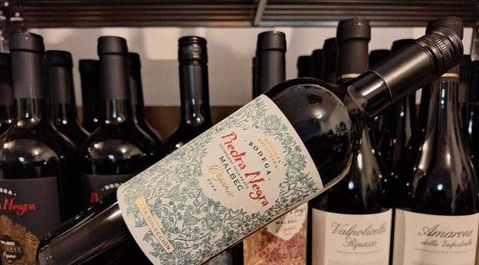 Vinul zilei: un Malbec obținut din struguri cultivați ecologic, cotat cu 91 de puncte James Suckling și 91 de puncte Falstaff. Dezvaluie arome de prune, cacao și dude, alături de note delicate de violete, taninuri fine și o aciditate proaspătă