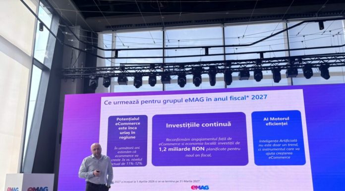 Grupul eMAG a avut vânzări de 10,6 miliarde lei în 2025 și anunță investiții de 1,2 miliarde lei pentru următorul an fiscal. Au crescut cumpărăturile în campanii promoționale