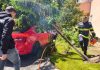 Furtuna a făcut prăpăd în Iași. Un copac s-a prăbușit peste un autoturism