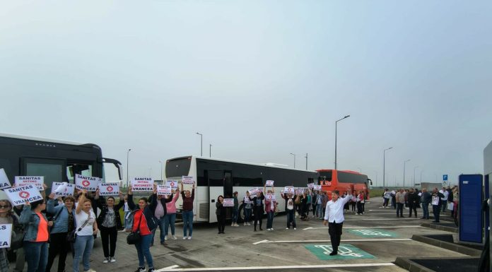 Sindicaliştii SANITAS din toată țara protestează astăzi la Bucureşti, pe fondul noii legi a salarizării