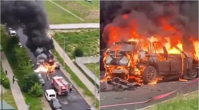 Atentat cu o mașină capcană lângă Moscova. Victima, posibil un general rus de rang înalt