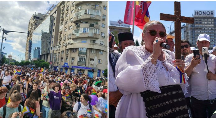 Câteva zeci de mii de oameni participă la marşul LGBT din București. Contramanifestația „Marșul Normalității”, condusă de Diana Șoșoacă