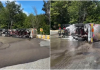 Pericol pe DN7: cisternă cu 31 de tone de benzină s-a răsturnat în Argeș. Trafic blocat pe ambele sensuri, șoferul a ajuns la spital