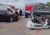 O șoferiță din China a făcut dezastru în parcarea unui centru comercial de lângă București. A lovit 12 mașini. VIDEO