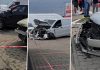 Carambol în parcarea unui centru comercial de lângă Capitală. O șoferiță asiatică a lovit 11 mașini și a trimis doi oameni la spital