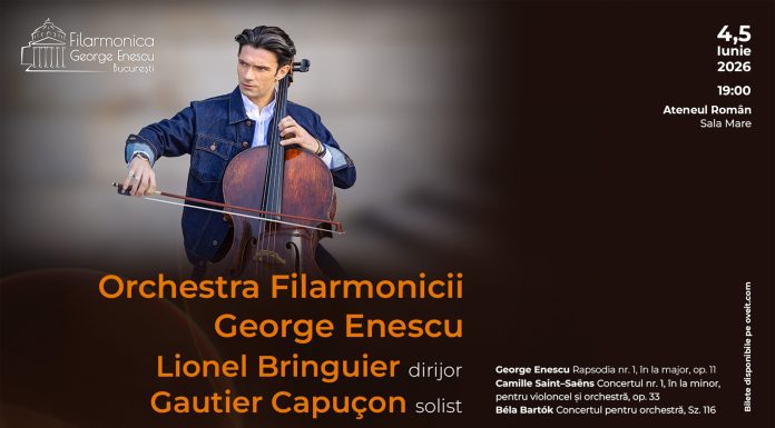 Gautier Capuçon și Lionel Bringuier în două concerte simfonice mult așteptate pe 4 și 5 iunie la Filarmonica George Enescu