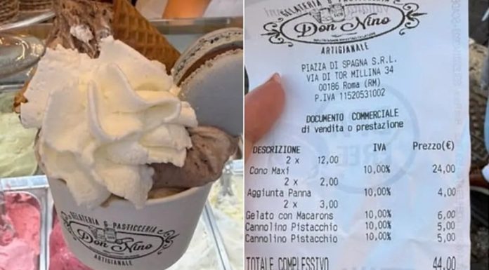 O americancă denunţă o ”capcană pentru turişti” într-o postare devenită virală, după ce a plătit, la Roma, 44 de euro pe două îngheţate