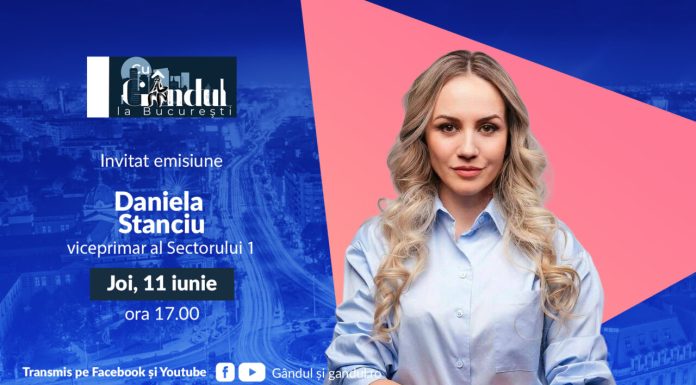 ‘’Cu Gândul la București’’ începe joi, 11 iunie, de la ora 17:00. Invitat: Daniela Stanciu