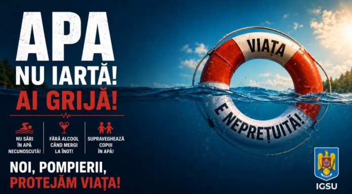 „Apa nu iartă! Ai grijă!” Mesajul transmis de IGSU înainte de sezonul estival