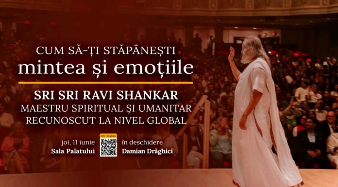 Sri Sri Ravi Shankar aduce înțelepciunea echilibrului interior la București: o seară dedicată stăpânirii minții și emoțiilor la Sala Palatului