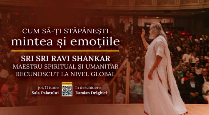 Sri Sri Ravi Shankar aduce înțelepciunea echilibrului interior la București: o seară dedicată stăpânirii minții și emoțiilor la Sala Palatului