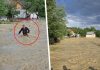 Viiturile au continuat să facă prăpăd în Vrancea. Un bărbat a fost surprins de șuvoaie pe ulița transformată în râu