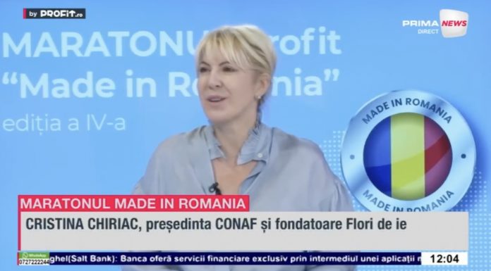 VIDEO Europa are nevoie de modele. Cristina Chiriac, președinte CONAF: Nu sunt neapărat acelea care au zeci de milioane de euro în cont. Ceea ce lipsește este validarea – Maratonul Profit.ro „Made in Romania”