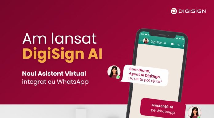 DigiSign lansează DigiSign AI, noul agent inteligent integrat cu WhatsApp, pentru răspunsuri instant despre Semnătura Electronică (P)