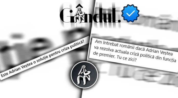 Sondaj Gândul. Ziarul a întrebat cititorii: Va rezolva Adrian Veștea criza politică actuală din funcția de premier? Răspunsul a fost zdrobitor