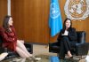 Oana Ţoiu, întrevedere cu preşedinta Adunării Generale a ONU: Împărtăşim îngrijorările cu privire la riscurile de escaladare care decurg din încălcările repetate ale dreptului internaţional şi ale prevederilor Cartei ONU