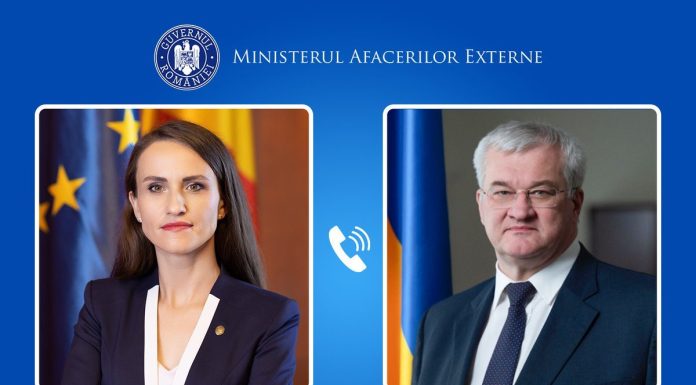 Oana Ţoiu, discuţie cu omologul din Ucraina, Andrii Sybiha: Am primit asigurarea deplină a angajamentului Ucrainei de a depune toate eforturile necesare pentru gestionarea comună a riscurilor transfrontaliere generate de agresiunea rusă