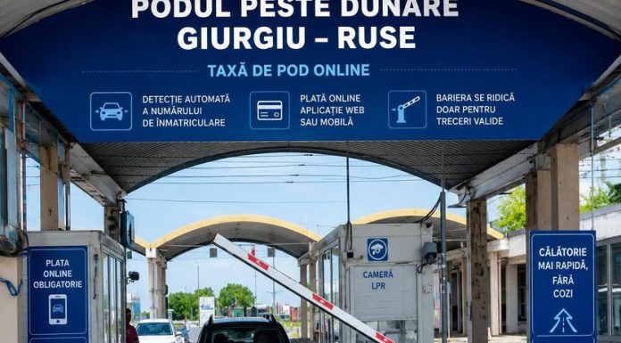 Cozile de la podul Giurgiu–Ruse ar putea dispărea: CNAIR introduce benzi dedicate pentru plata electronică în avans