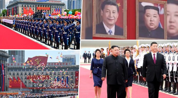 Primire grandioasă pentru Xi Jinping la Phenian. Președintele chinez îl vizitează pe Kim Jong-un prima dată în 7 ani