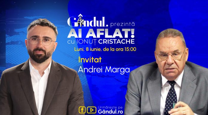 „Ai Aflat! cu Ionuț Cristache” începe luni, 8 iunie, de la ora 15.00, live pe Gândul. Invitat: Andrei Marga
