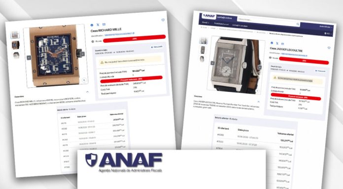 Licitație ANAF cu semne de întrebare: ceas de lux evaluat pe piață la până la 68.000 de euro, adjudecat cu 159.271 de lei. Participanții reclamă că site-ul a picat în momentele decisive ale licitației