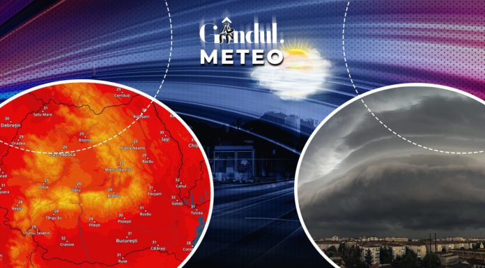 Caniculă și vijelii. Unde va fi cel mai cald și unde vor fi averse torențiale. Date de ultimă oră de la ANM, pentru Gândul