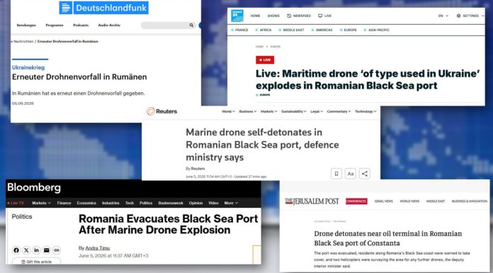 Cum titrează presa internațională explozia dronei marine în Portul Constanța