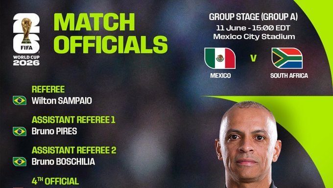 Brazilianul Wilton Sampaio va arbitra meciul de deschidere al Cupei Mondiale dintre Mexic şi Africa de Sud