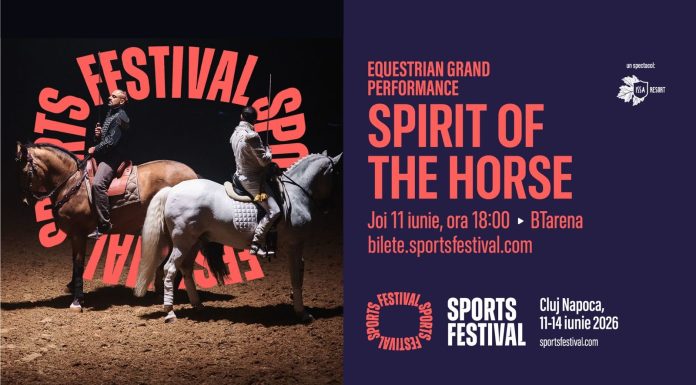 20 de cai intră în Sala Polivalentă din Cluj pentru „Spirit of the Horse”. Arena este pregătită cu 120 de tone de nisip