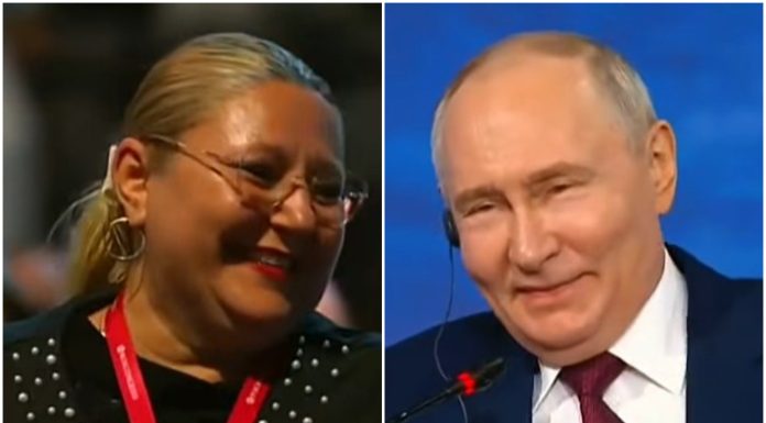 VIDEO. Diana Șoșoacă a ținut un discurs în fața lui Vladimir Putin: ”Vă admirăm”. Reacția președintelui Rusiei